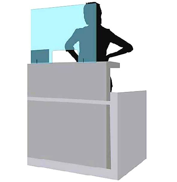 Mampara protectora de metacrilato