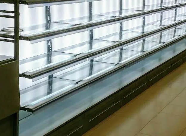 Góndolas comerciales retroiluminada